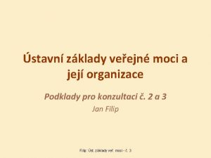 stavn zklady veejn moci a jej organizace Podklady