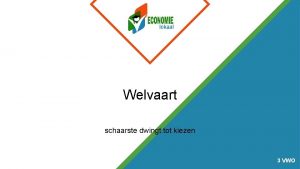 Welvaart schaarste dwingt tot kiezen 3 VWO economielokaal