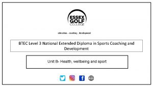 education coaching development BTEC Level 3 National Extended