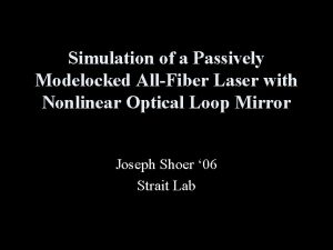 Simulation of a Passively Modelocked AllFiber Laser with