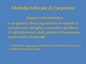 Modello bifocale di carpenito