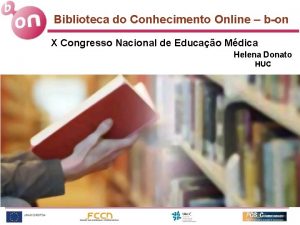 Biblioteca do Conhecimento Online bon X Congresso Nacional