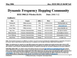 May 2006 doc IEEE 802 22 060071 r