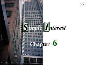 Simple 6 1 6 Interest S imple I