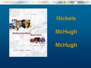 Nickels Mc Hugh Cover 11 Mc GrawHillIrwin Understanding