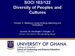 SOCI 102122 Diversity of Peoples and Cultures Session