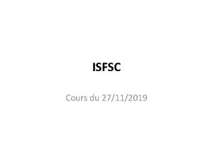 ISFSC Cours du 27112019 RESEAUX SOCIAUX Econtrle Quels