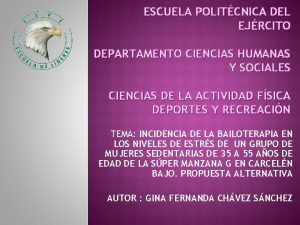 ESCUELA POLITCNICA DEL EJRCITO DEPARTAMENTO CIENCIAS HUMANAS Y