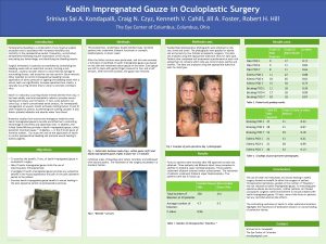 Kaolin Impregnated Gauze in Oculoplastic Surgery Srinivas Sai