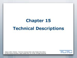 Chapter 15 Technical Descriptions Dobrin Keller Weisser Technical