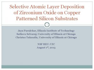 Selective Atomic Layer Deposition of Zirconium Oxide on