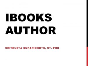 IBOOKS AUTHOR SRITRUSTA SUKARIDHOTO ST PHD DAFTAR ISI