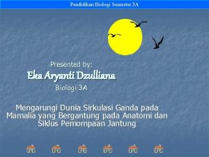 Pendidikan Biologi Semester 3 A Presented by Eka