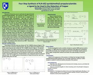 FourStep Synthesis of N Ndi2 pyridylmethylpropylacrylamide a Ligand