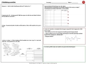 Frbttringsomrde Ansvarig Datum Bakgrund Varfr r detta frbttringsomrde