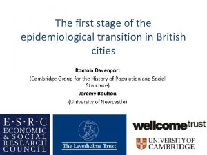 The first stage of the epidemiological transition in