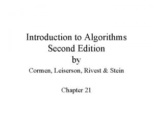 Introduction to Algorithms Second Edition by Cormen Leiserson