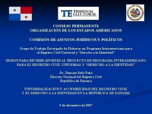 CONSEJO PERMANENTE ORGANIZACIN DE LOS ESTADOS AMERICANOS COMISIN