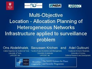 MultiObjective Location Allocation Planning of Heterogeneous Networks Infrastructure