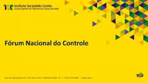 Frum Nacional do Controle 1 dia Quintafeira 2610