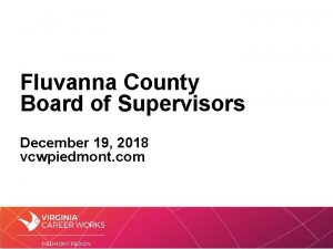 Fluvanna County Board of Supervisors December 19 2018