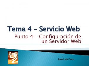 Tema 4 Servicio Web Punto 4 Configuracin de