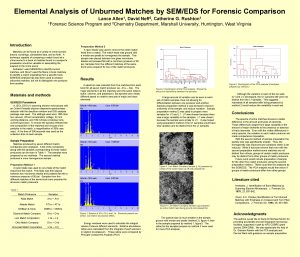 Elemental Analysis of Unburned Matches by SEMEDS for