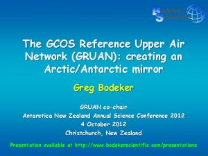 The GCOS Reference Upper Air Network GRUAN creating