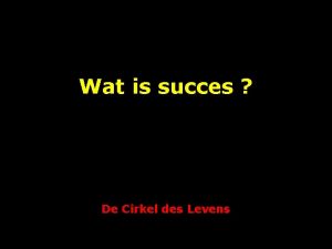 Wat is succes De Cirkel des Levens Als