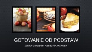 GOTOWANIE OD PODSTAW SZKOA GOTOWANIA KRZYSZTOF KRAWCZYK PLAN