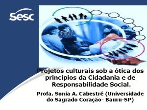 Projetos culturais sob a tica dos princpios da