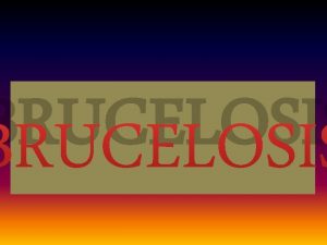 BRUCELOSIS BRUCELOSIS DEFINICION Llamada as en nombre de