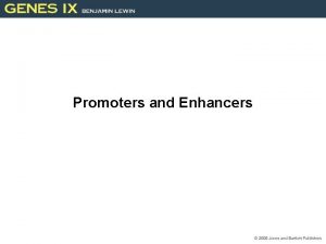 Promoters and Enhancers Introduction Proteins transcriptional factors Figure