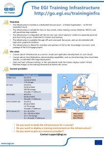 The EGI Training Infrastructure http go egi eutraininginfra