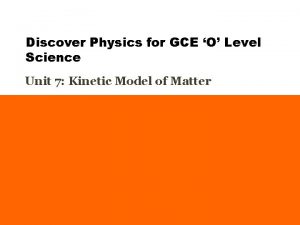 Discover Physics for GCE O Level Science Unit