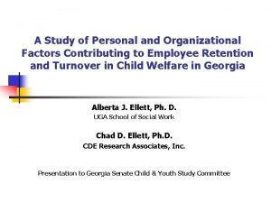 A Study of Personal and Organizational Factors Contributing