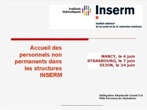 Accueil des personnels non permanents dans les structures