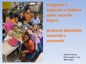 Insegnare e imparare in italiano come seconda lingua