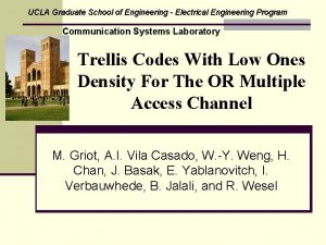 UCLA Graduate School of Engineering Electrical Engineering Program