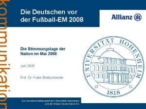 Die Deutschen vor der FuballEM 2008 Die Stimmungslage