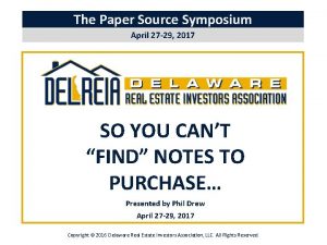 The Paper Source Symposium April 27 29 2017