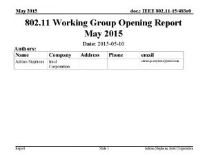May 2015 doc IEEE 802 11 15483 r