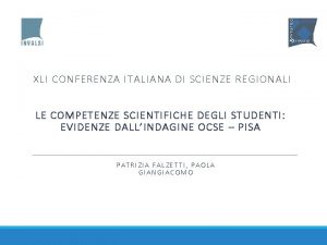 XLI CONFERENZA ITALIANA DI SCIENZE REGIONALI LE COMPETENZE