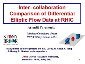 Inter collaboration Comparison of Differential Elliptic Flow Data