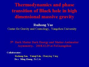 Thermodynamics and phase transition of Black hole in