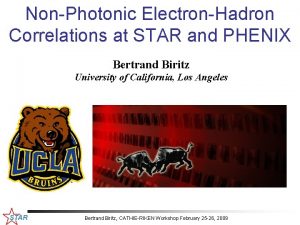 NonPhotonic ElectronHadron Correlations at STAR and PHENIX Bertrand