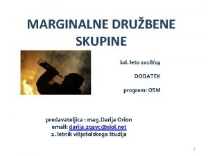 MARGINALNE DRUBENE SKUPINE ol leto 201819 DODATEK program