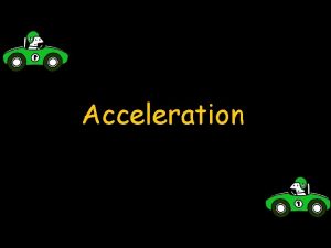 Acceleration Acceleration Acceleration is a CHANGE in motion
