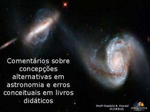 Comentrios sobre concepes alternativas em astronomia e erros