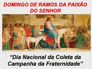 DOMINGO DE RAMOS DA PAIXO DO SENHOR Dia